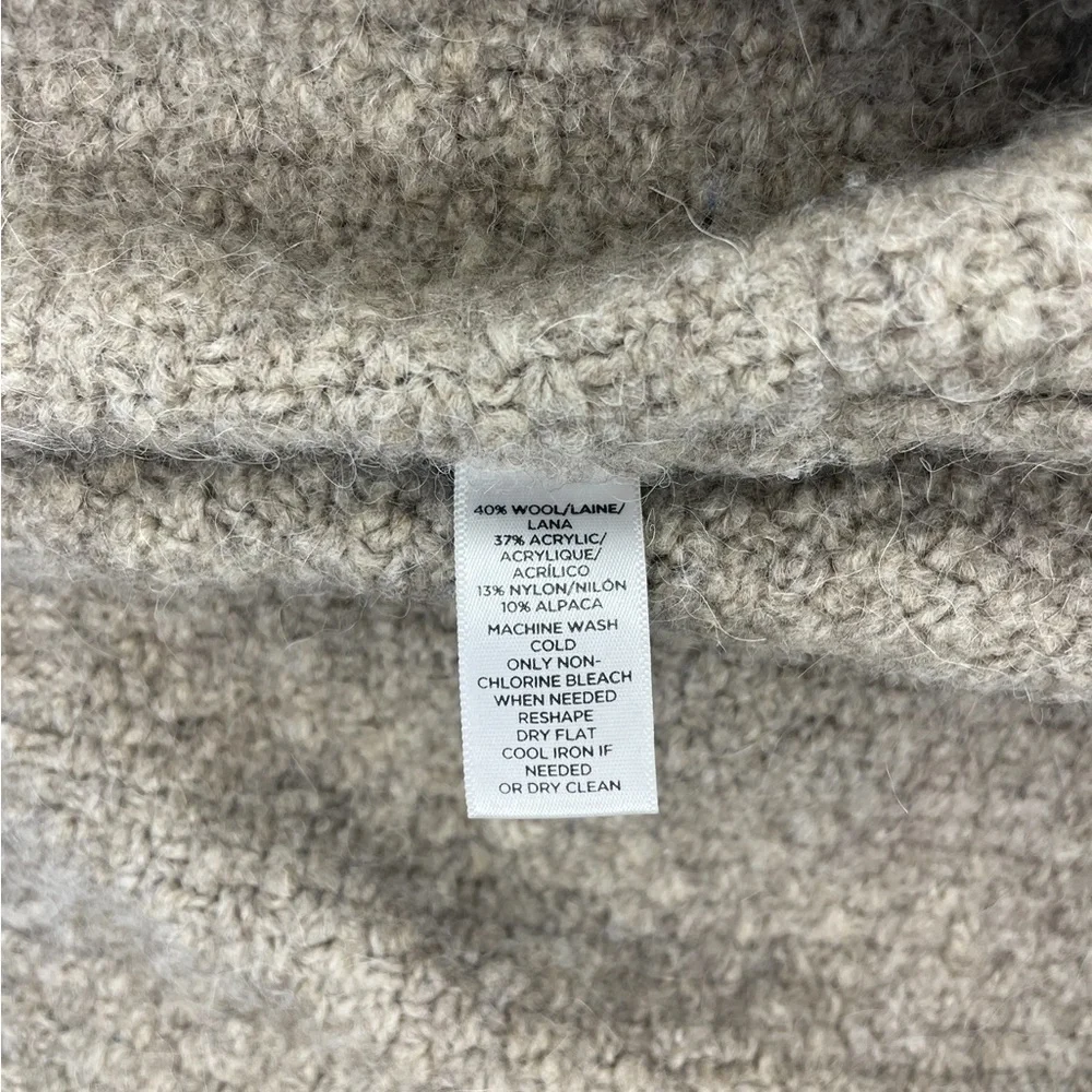 ANN Taylor LOFT Longline Collared Sweater Vest Gray Wool Alpaca Small - Picture 9 of 9
